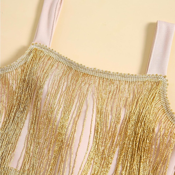 NWOT Girls Sequin Fringe Tassel Dress – Size 8/9yrs - Picture 3 of 6